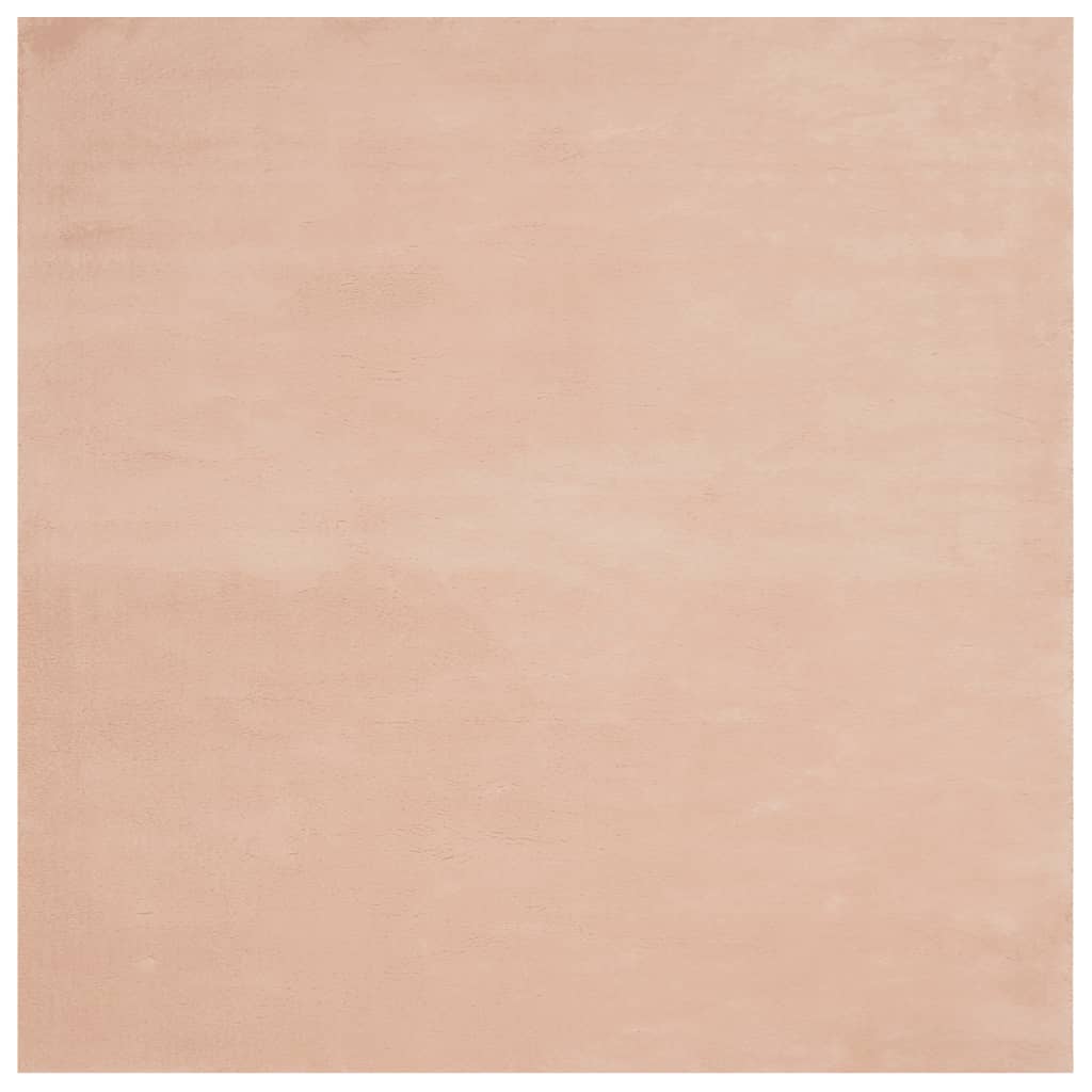 Tappeto a Pelo Corto HUARTE Morbido e Lavabile Rosato 200x200cm - homemem39