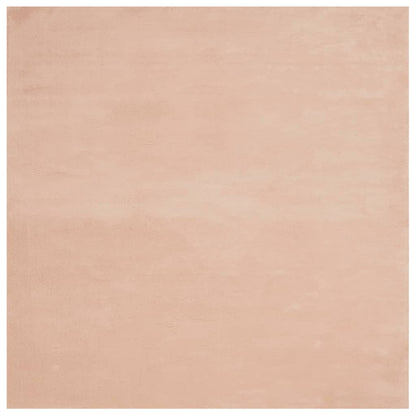Tappeto a Pelo Corto HUARTE Morbido e Lavabile Rosato 200x200cm - homemem39