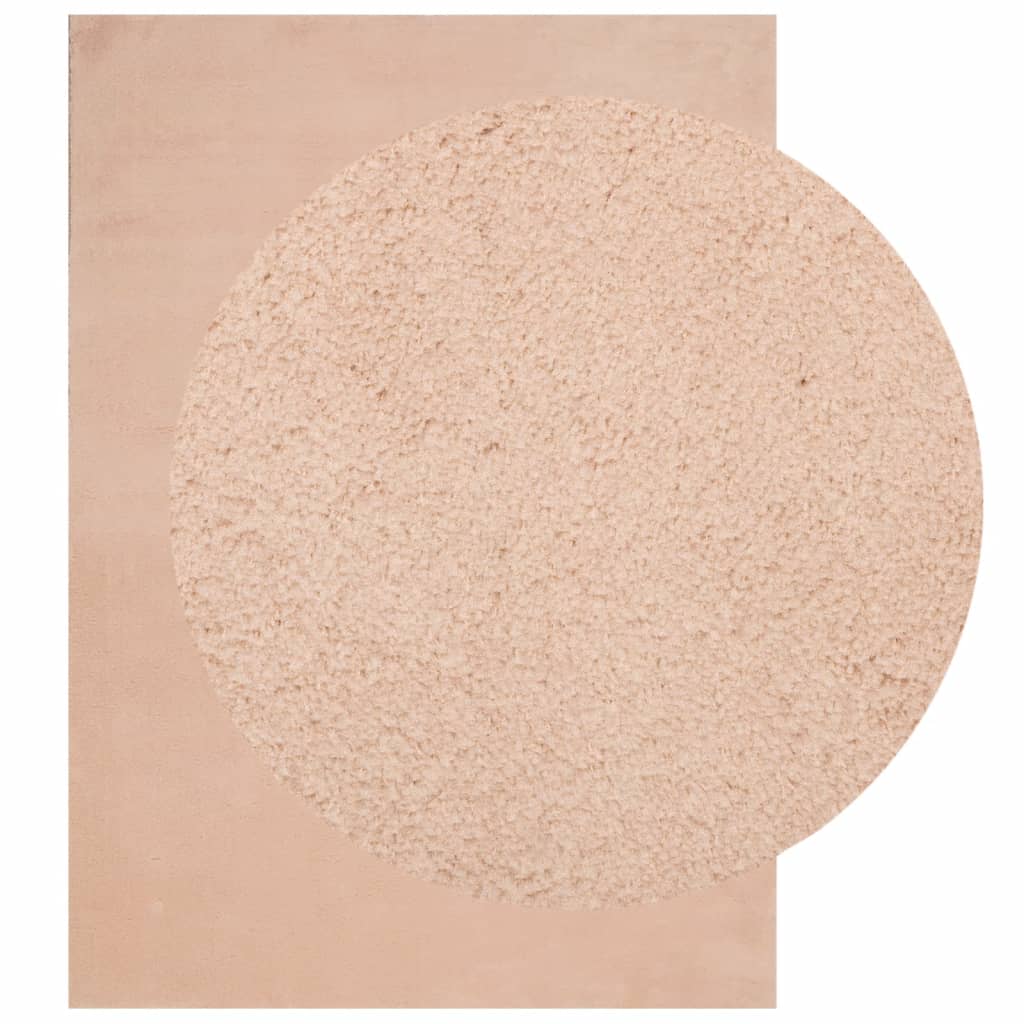 Tappeto a Pelo Corto HUARTE Morbido e Lavabile Rosato 200x280cm - homemem39