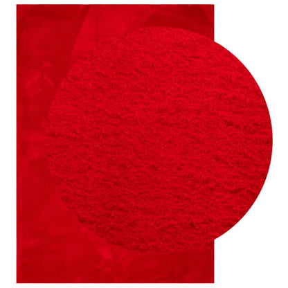 Tappeto a Pelo Corto HUARTE Morbido e Lavabile Rosso 200x280cm | homemem39