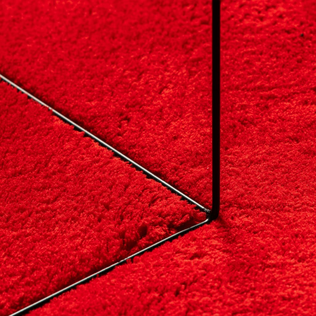 Tappeto a Pelo Corto HUARTE Morbido e Lavabile Rosso 200x280cm | homemem39