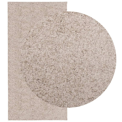 Tappeto Shaggy PAMPLONA a Pelo Lungo Moderno Beige 100x200 cm