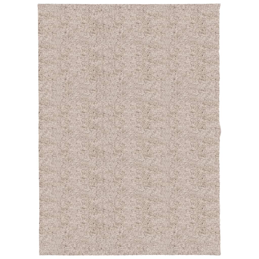Tappeto Shaggy PAMPLONA a Pelo Lungo Moderno Beige 140x200 cm - homemem39