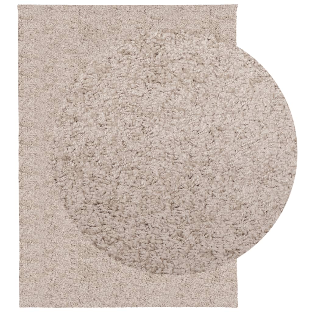 Tappeto Shaggy PAMPLONA a Pelo Lungo Moderno Beige 140x200 cm - homemem39