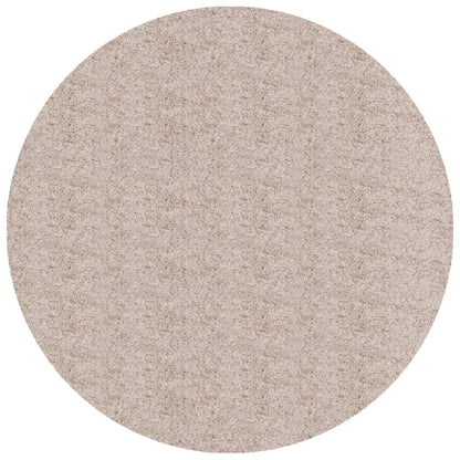 Tappeto Shaggy PAMPLONA a Pelo Lungo Moderno Beige Ø 80 cm
