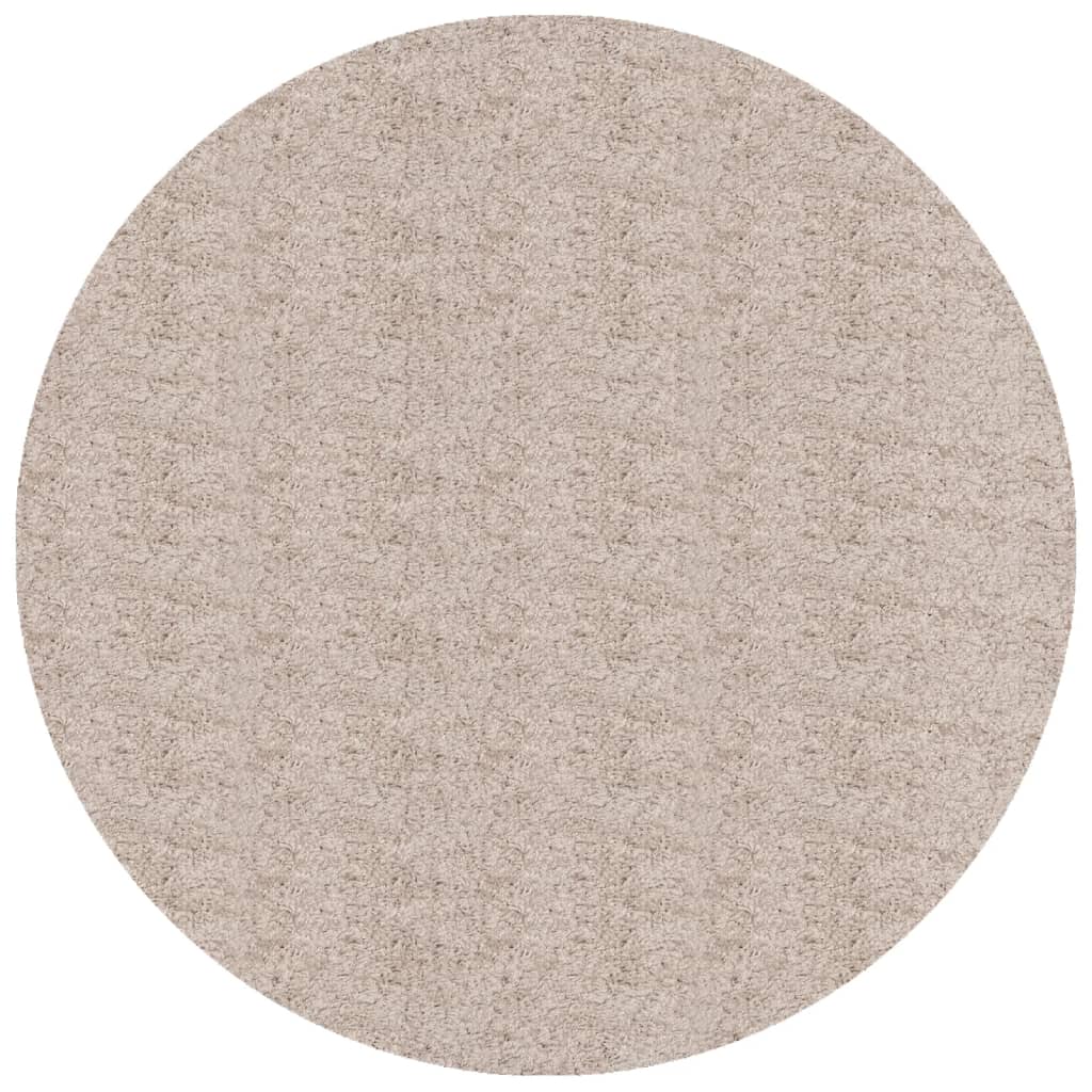 Tappeto Shaggy PAMPLONA a Pelo Lungo Moderno Beige Ø 280 cm