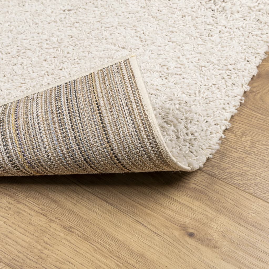 Tappeto Shaggy PAMPLONA a Pelo Lungo Moderno Crema 120x170 cm | homemem39