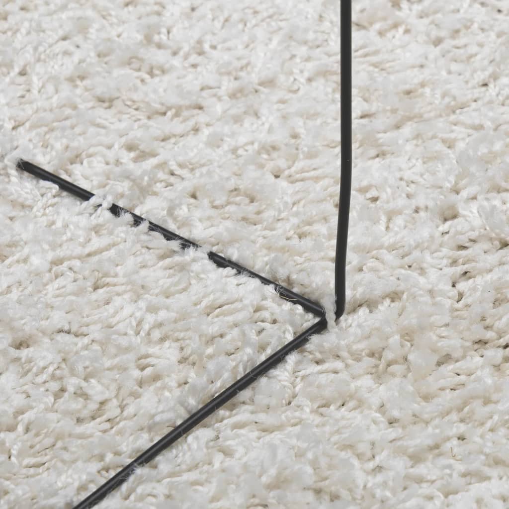 Tappeto Shaggy PAMPLONA a Pelo Lungo Moderno Crema 120x170 cm | homemem39