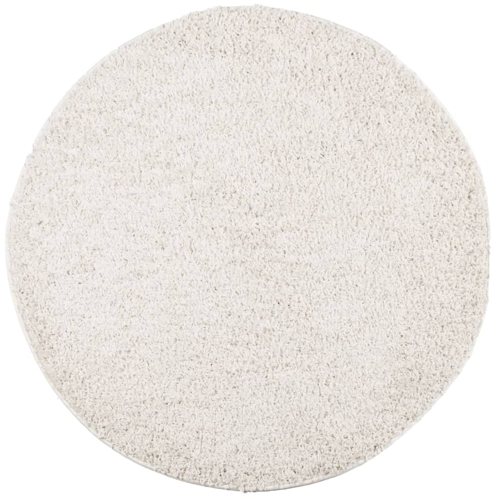 Tappeto Shaggy PAMPLONA a Pelo Lungo Moderno Crema Ø 200 cm | homemem39