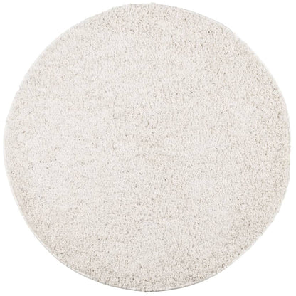 Tappeto Shaggy PAMPLONA a Pelo Lungo Moderno Crema Ø 200 cm | homemem39