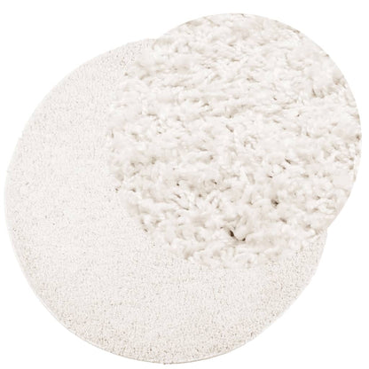 Tappeto Shaggy PAMPLONA a Pelo Lungo Moderno Crema Ø 200 cm | homemem39