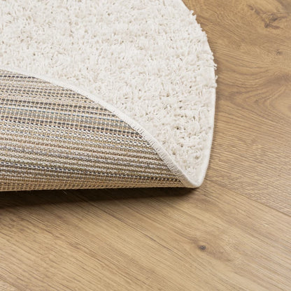 Tappeto Shaggy PAMPLONA a Pelo Lungo Moderno Crema Ø 200 cm | homemem39