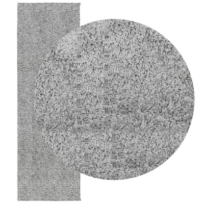 Tappeto Shaggy PAMPLONA a Pelo Lungo Moderno Grigio 80x250 cm - homemem39