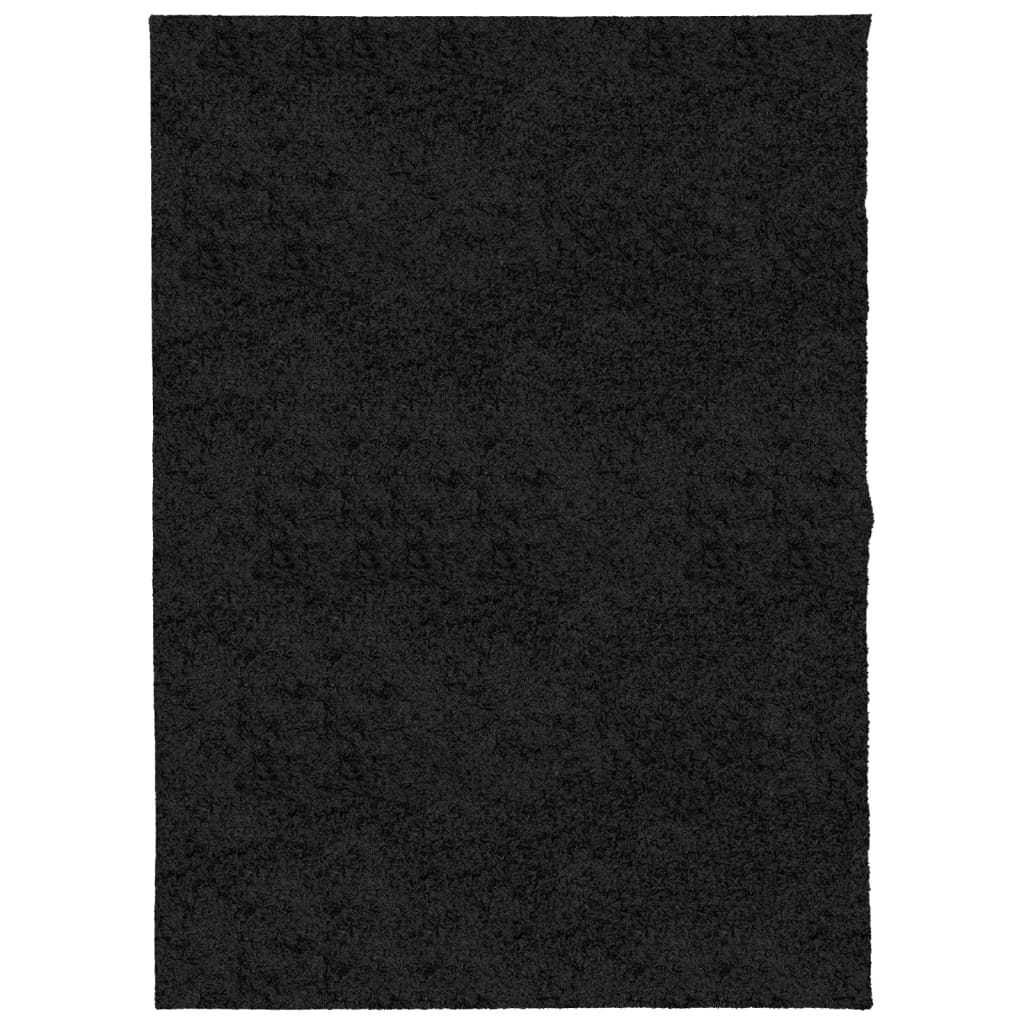 Tappeto Shaggy PAMPLONA a Pelo Lungo Moderno Nero 140x200 cm - homemem39