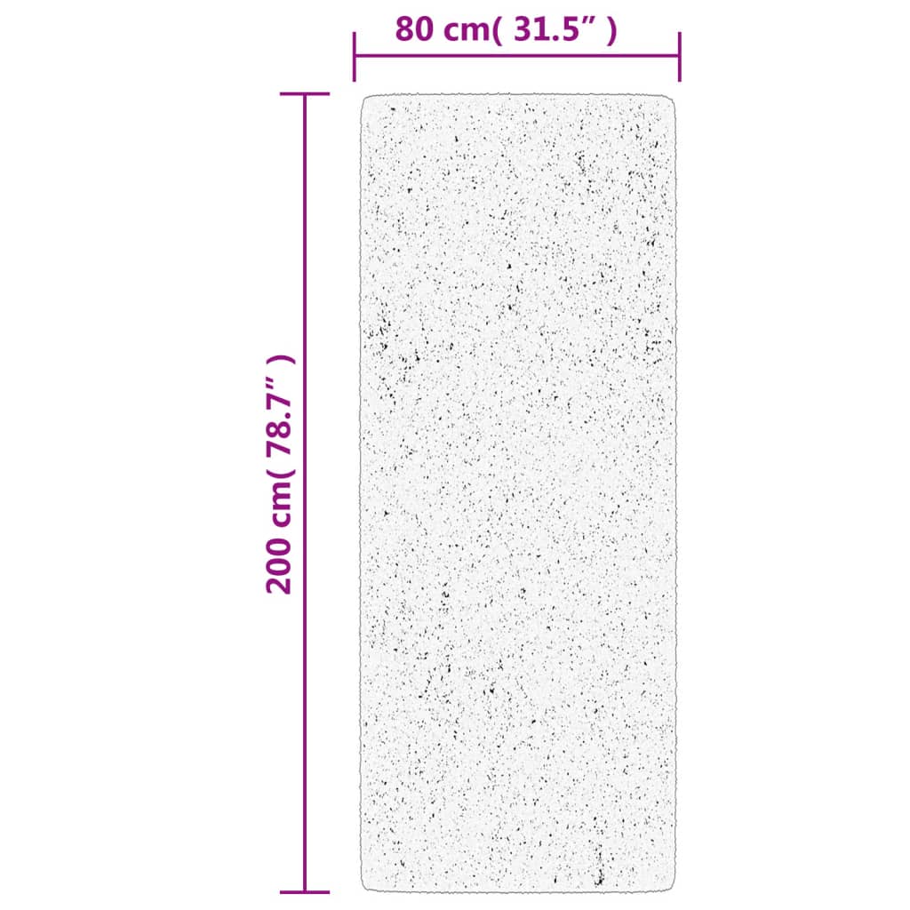 Tappeto Shaggy PAMPLONA a Pelo Lungo Moderno Verde 80x200 cm | homemem39