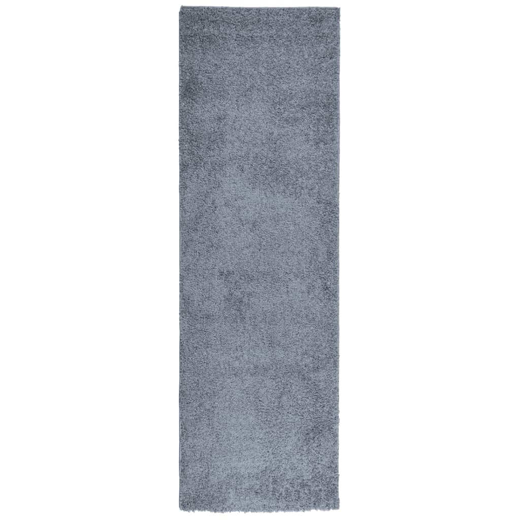 Tappeto Shaggy PAMPLONA a Pelo Lungo Moderno Blu 80x250 cm - homemem39