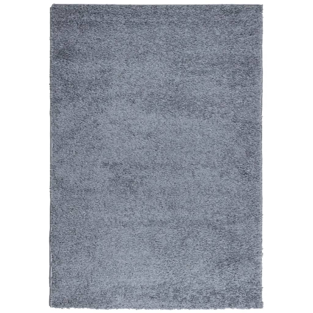 Tappeto Shaggy PAMPLONA a Pelo Lungo Moderno Blu 140x200 cm | homemem39
