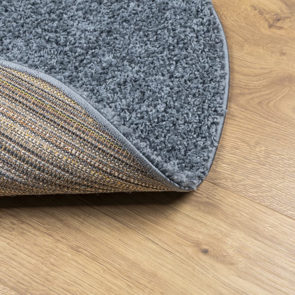 Tappeto Shaggy PAMPLONA a Pelo Lungo Moderno Blu Ø 280 cm | homemem39