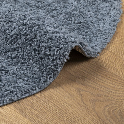 Tappeto Shaggy PAMPLONA a Pelo Lungo Moderno Blu Ø 280 cm | homemem39