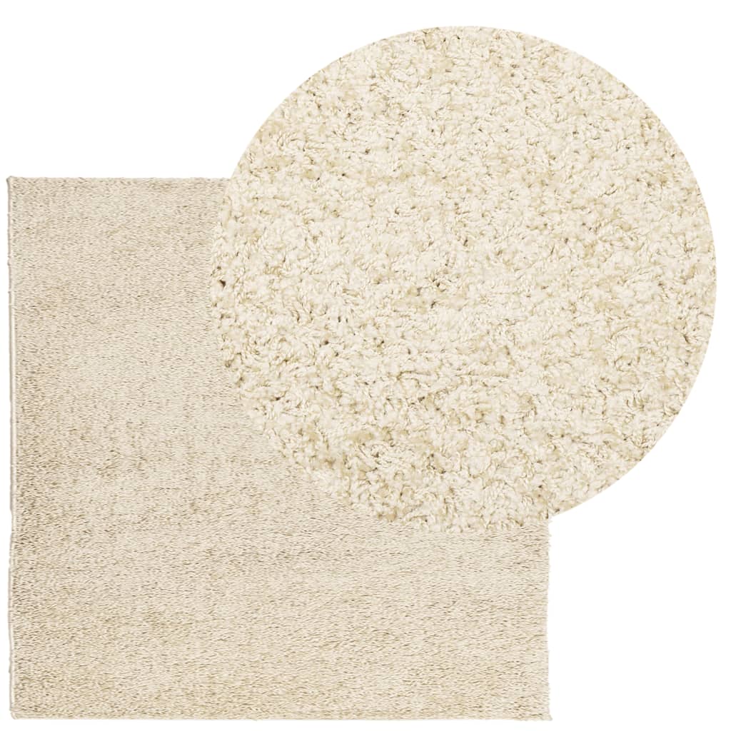 Tappeto Shaggy PAMPLONA a Pelo Lungo Moderno Oro 160x160 cm | homemem39