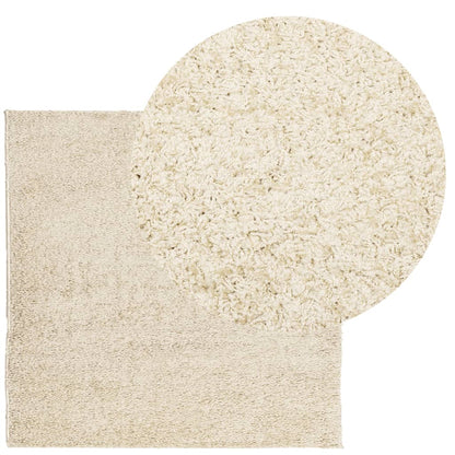 Tappeto Shaggy PAMPLONA a Pelo Lungo Moderno Oro 160x160 cm | homemem39