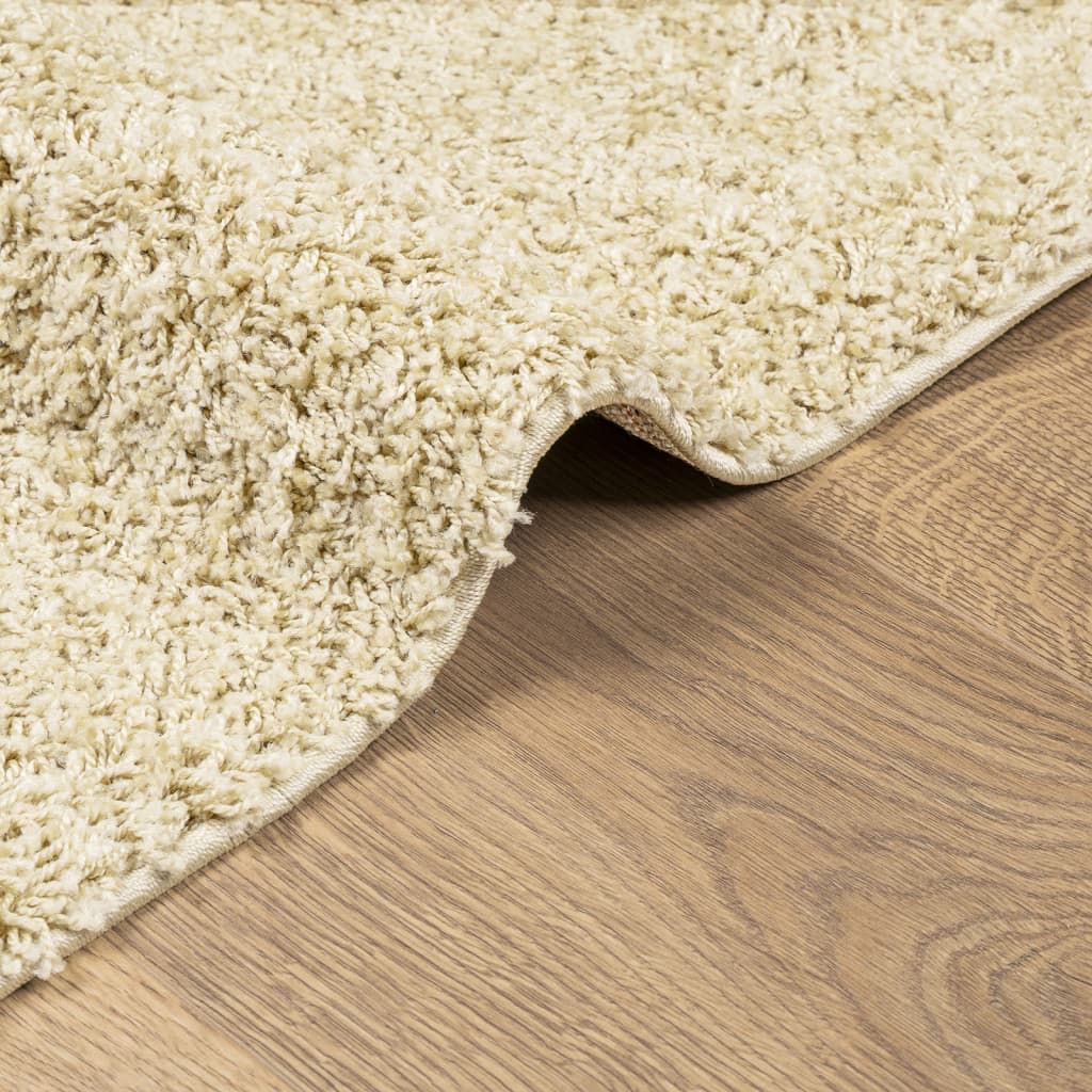 Tappeto Shaggy PAMPLONA a Pelo Lungo Moderno Oro 160x160 cm | homemem39