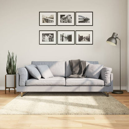 Tappeto Shaggy PAMPLONA a Pelo Lungo Moderno Oro 160x160 cm | homemem39