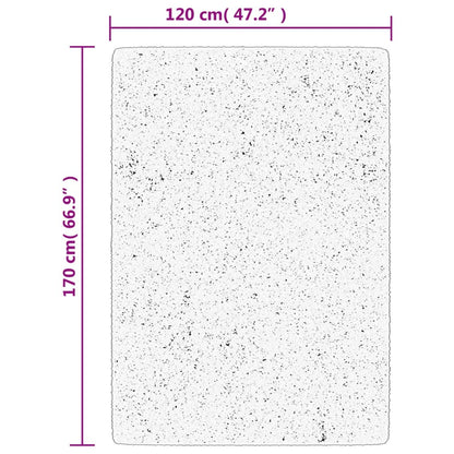 Tappeto Shaggy PAMPLONA a Pelo Lungo Nero e Crema 120x170 cm | homemem39