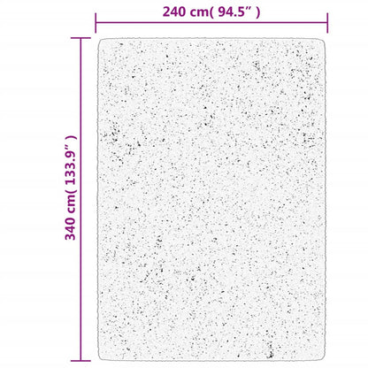 Tappeto Shaggy PAMPLONA a Pelo Lungo Nero e Crema 240x340 cm | homemem39