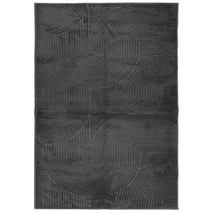 Tappeto IZA a Pelo Corto Aspetto Scandinavo antracite 140x200cm | homemem39