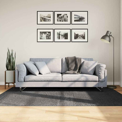 Tappeto IZA a Pelo Corto Aspetto Scandinavo antracite 140x200cm | homemem39
