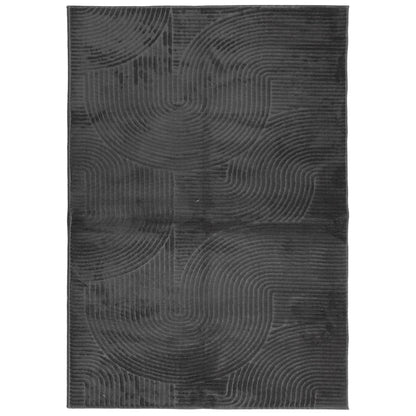 Tappeto IZA a Pelo Corto Aspetto Scandinavo antracite 160x230cm