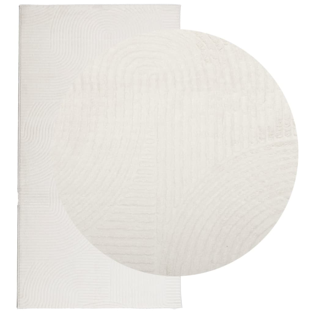 Tappeto IZA a Pelo Corto Aspetto Scandinavo Crema 80x150 cm - homemem39