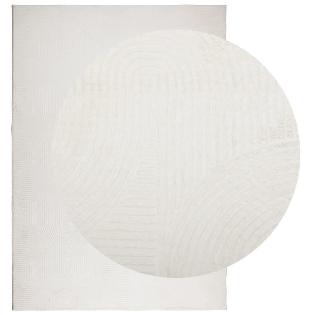 Tappeto IZA a Pelo Corto Aspetto Scandinavo Crema 120x170 cm | homemem39