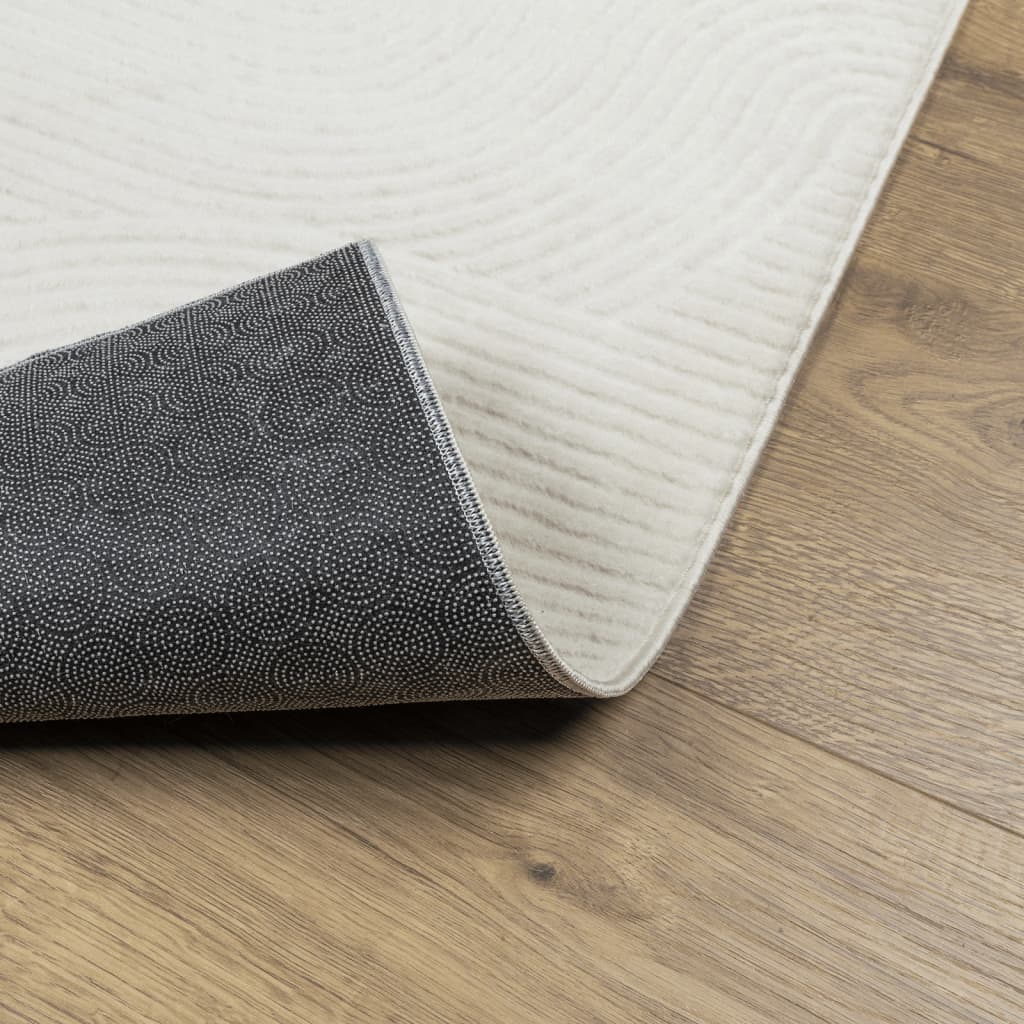 Tappeto IZA a Pelo Corto Aspetto Scandinavo Crema 120x170 cm | homemem39