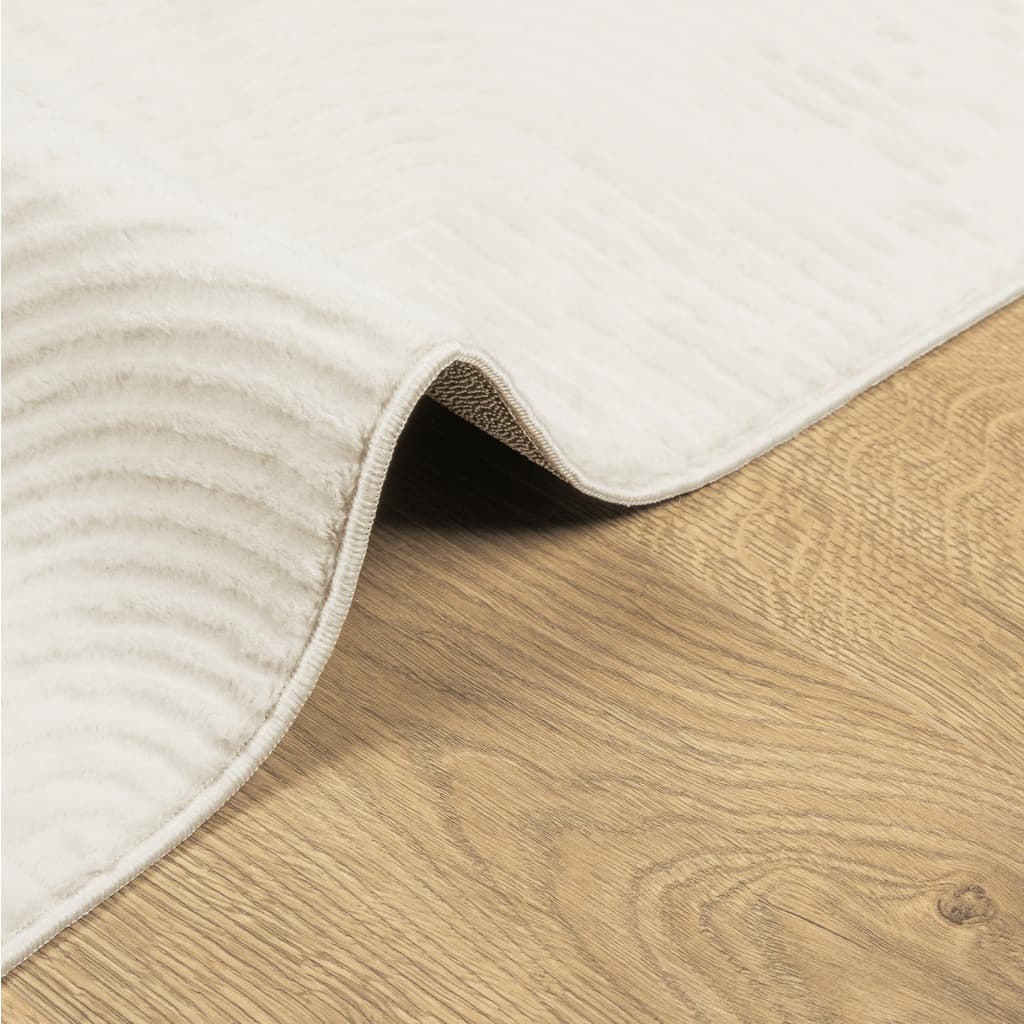 Tappeto IZA a Pelo Corto Aspetto Scandinavo Crema 120x170 cm | homemem39
