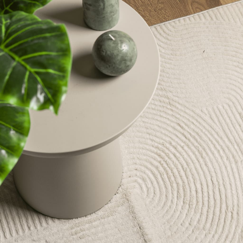 Tappeto IZA a Pelo Corto Aspetto Scandinavo Crema 120x170 cm | homemem39