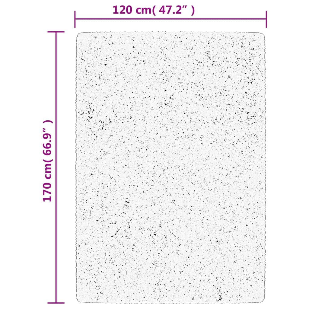 Tappeto IZA a Pelo Corto Aspetto Scandinavo Crema 120x170 cm | homemem39