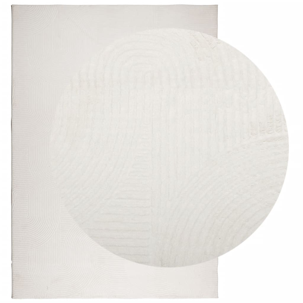 Tappeto IZA a Pelo Corto Aspetto Scandinavo Crema 140x200 cm | homemem39