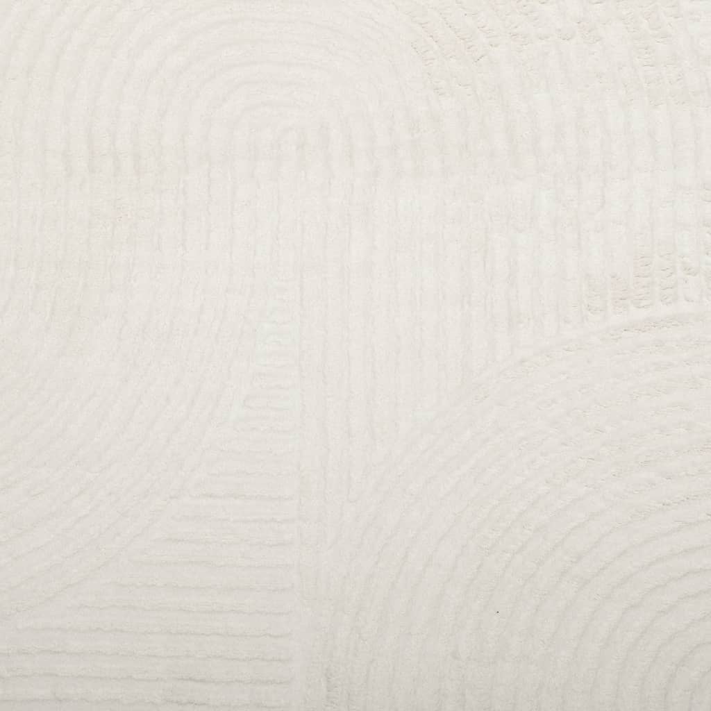 Tappeto IZA a Pelo Corto con Aspetto Scandinavo Crema Ø 80 cm