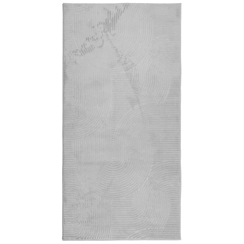 Tappeto IZA a Pelo Corto Aspetto Scandinavo Grigio 100x200 cm | homemem39