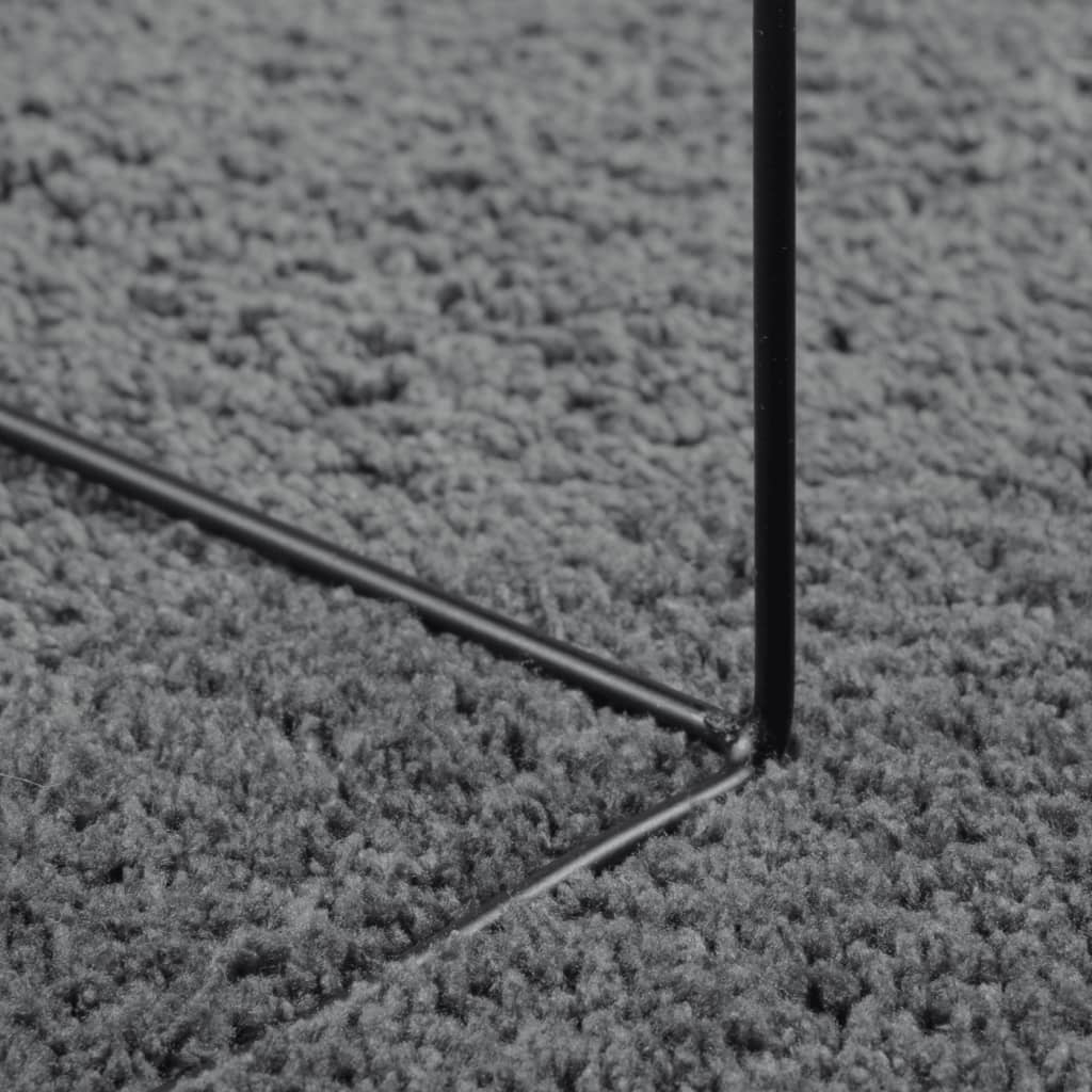 Tappeto OVIEDO a Pelo Corto Antracite Ø 120 cm | homemem39
