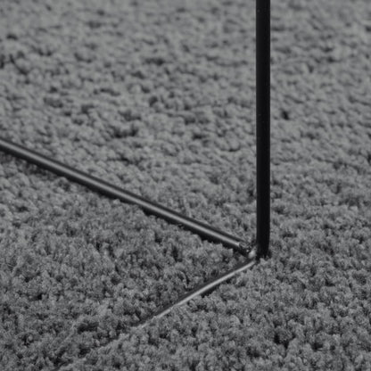 Tappeto OVIEDO a Pelo Corto Antracite Ø 120 cm | homemem39