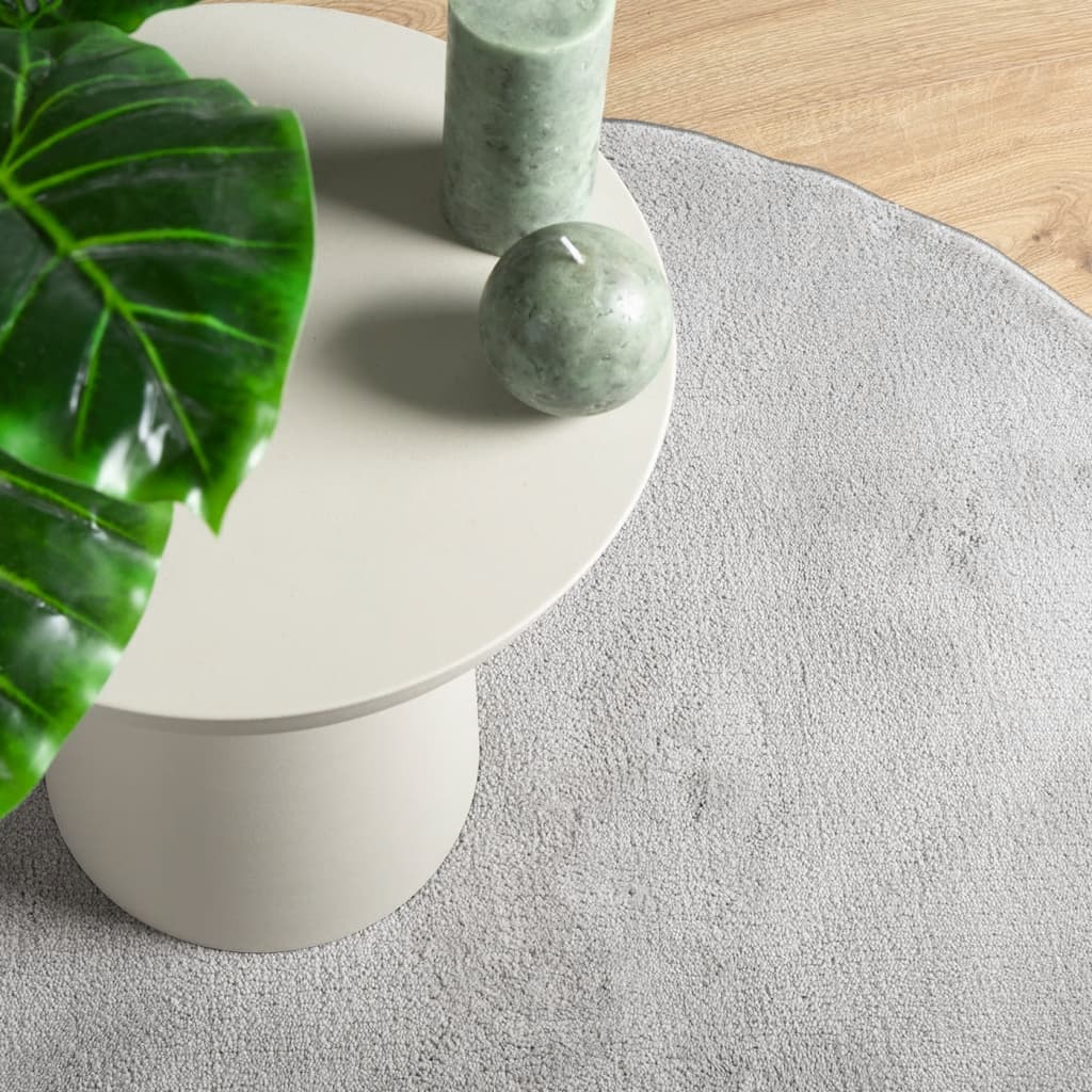 Tappeto OVIEDO a Pelo Corto Grigio Ø 100 cm - homemem39