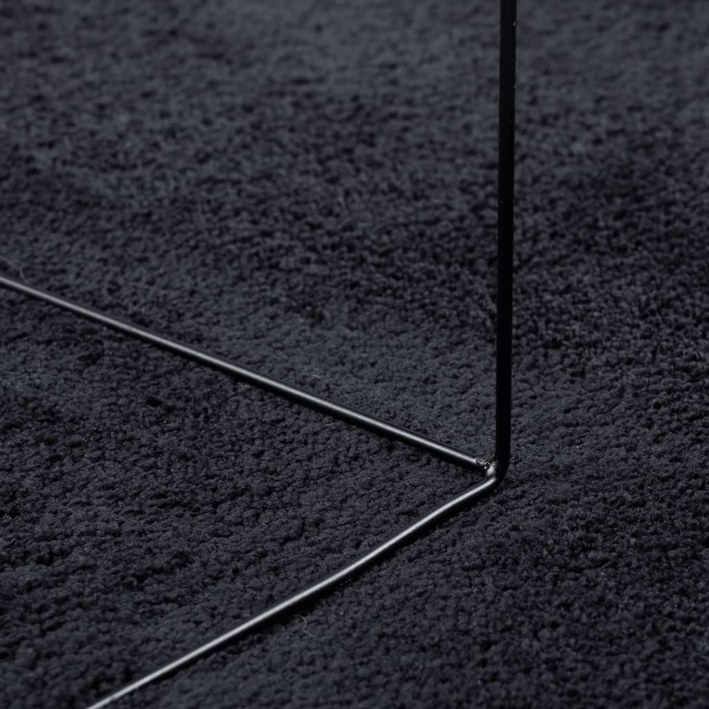 Tappeto OVIEDO a Pelo Corto Nero 140x200 cm | homemem39
