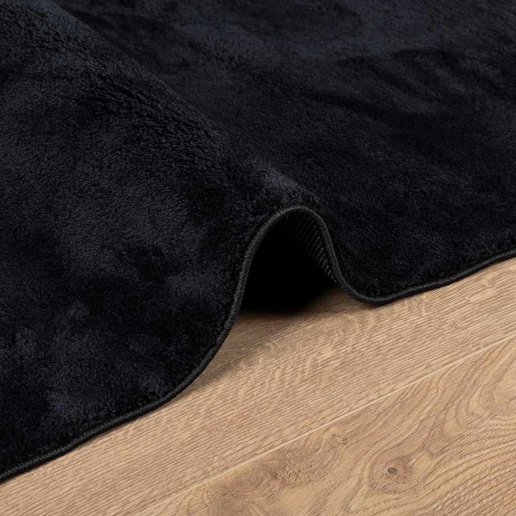 Tappeto OVIEDO a Pelo Corto Nero 160x230 cm | homemem39