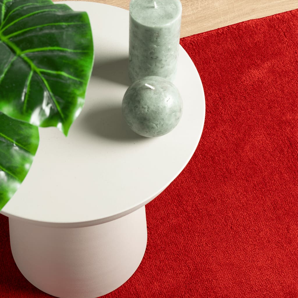 Tappeto OVIEDO a Pelo Corto Rosso 160x160 cm - homemem39