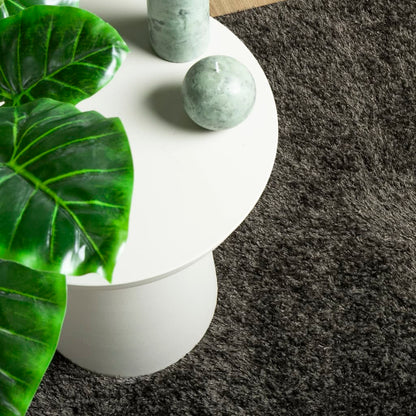 Tappeto a Pelo Lucido Lungo ISTAN Effetto Antracite 160x230 cm - homemem39