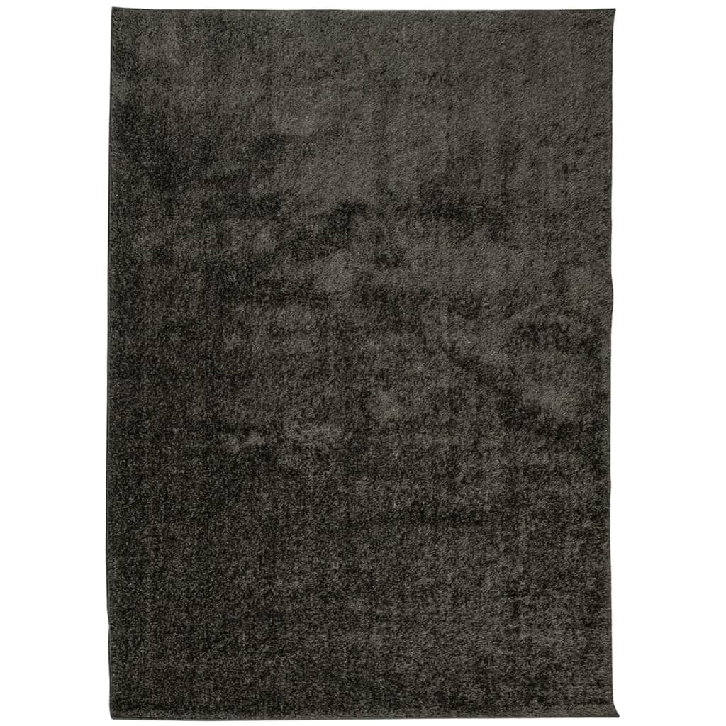 Tappeto a Pelo Lucido Lungo ISTAN Effetto Antracite 200x280 cm - homemem39