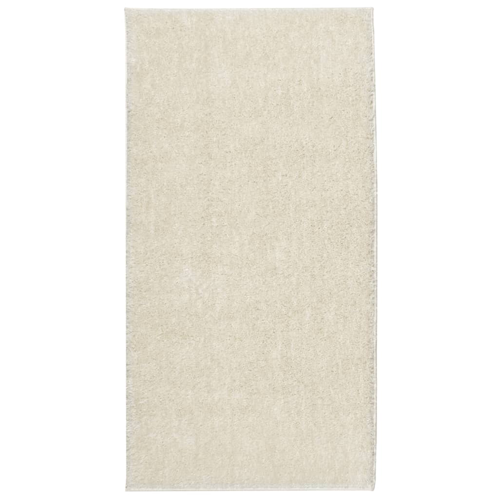 Tappeto a Pelo Lucido Lungo ISTAN Effetto Crema 100x200 cm - homemem39